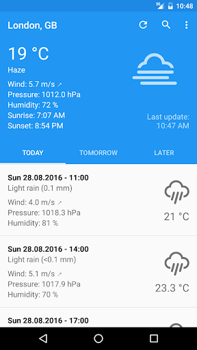 Forecastie - Weather app - عکس برنامه موبایلی اندروید