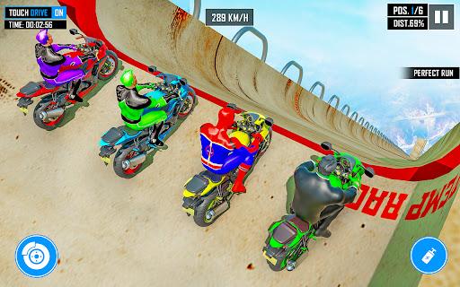 Spider Hero - Bike Mega Ramp - Gameplay image of android game