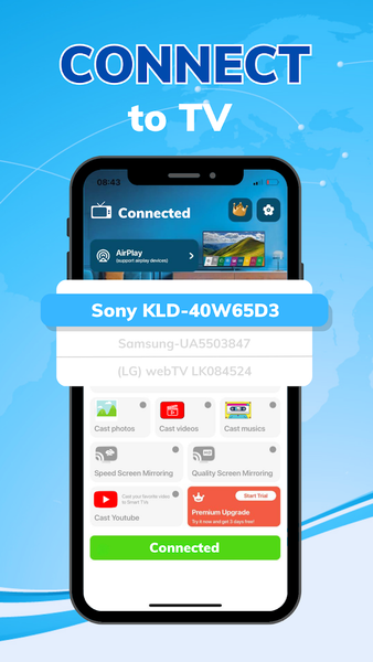 Cast To TV - Screen Mirroring - عکس برنامه موبایلی اندروید