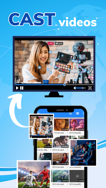Cast To TV - Screen Mirroring - عکس برنامه موبایلی اندروید