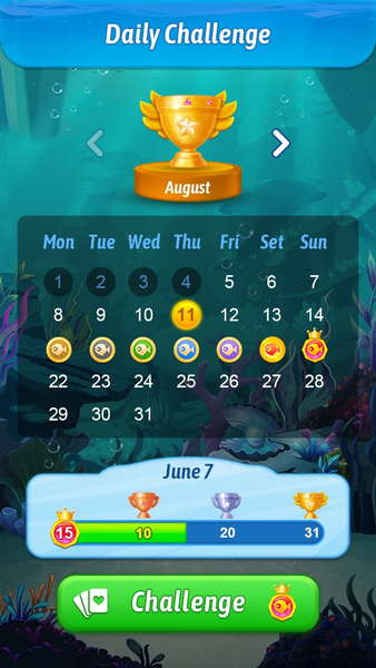 Solitaire Fish World-OceanTrip - عکس بازی موبایلی اندروید
