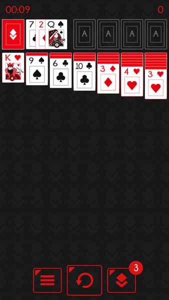 Solitaire - Klondike Redstone - Gameplay image of android game