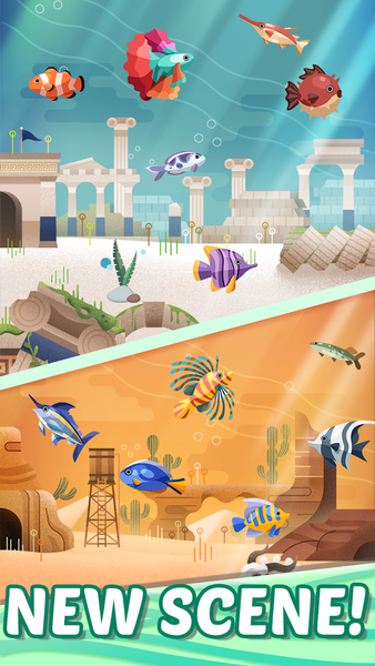 Merge Aquarium - Gameplay image of android game