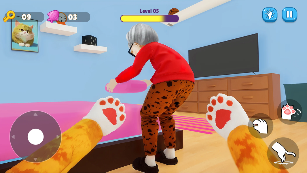 Cat & Granny Sim: Spread Chaos - Gameplay image of android game