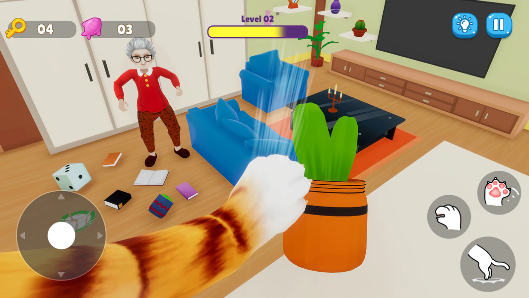Cat & Granny Sim: Spread Chaos - Gameplay image of android game