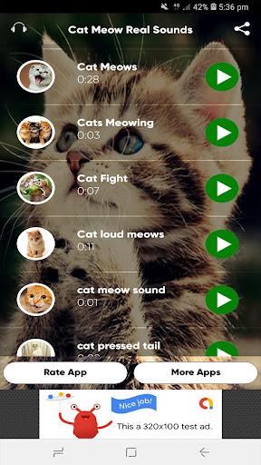 Cat Meow Real Sounds - عکس برنامه موبایلی اندروید