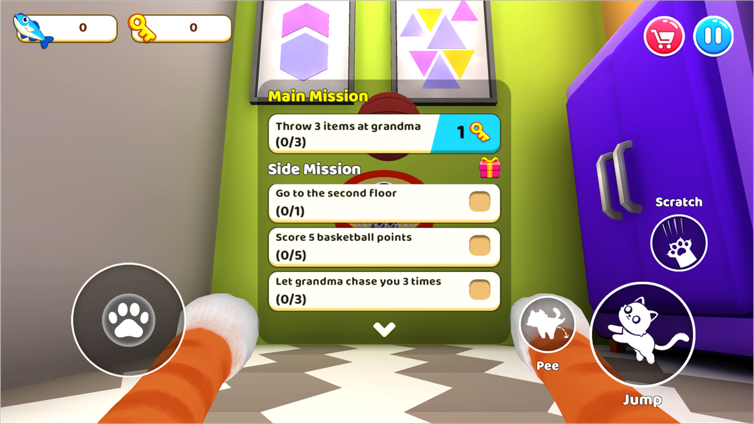 Cat Mayhem: Gran’s Angry - Gameplay image of android game
