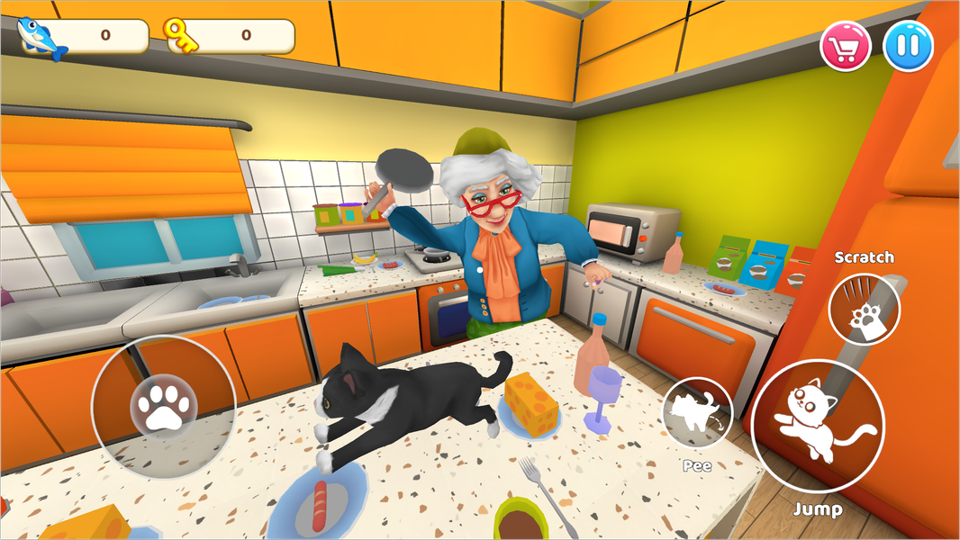 Cat Mayhem: Gran’s Angry - عکس بازی موبایلی اندروید