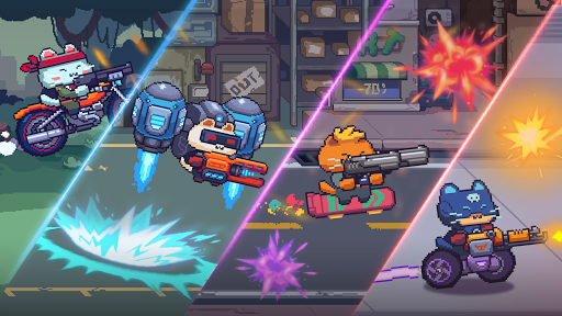 Cat Gunner: Super Zombie Shooter Pixel - Gameplay image of android game