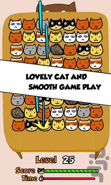 Cat Match Three Puzzle - Gameplay image of android game