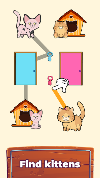 Cat Rush Puzzle: Draw To Save - Gameplay image of android game