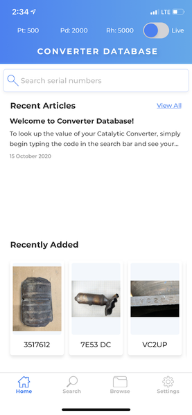 Catalytic Converter Database - عکس برنامه موبایلی اندروید