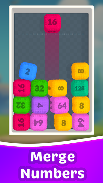 Number Blocks Merge - 2048 - Gameplay image of android game