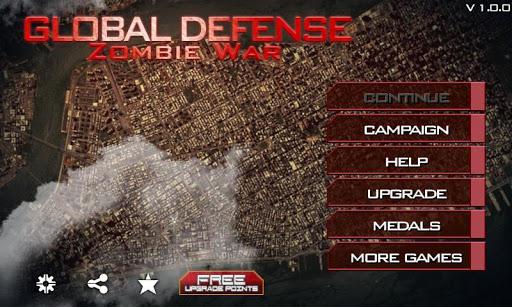 Global Defense: Zombie War - Gameplay image of android game