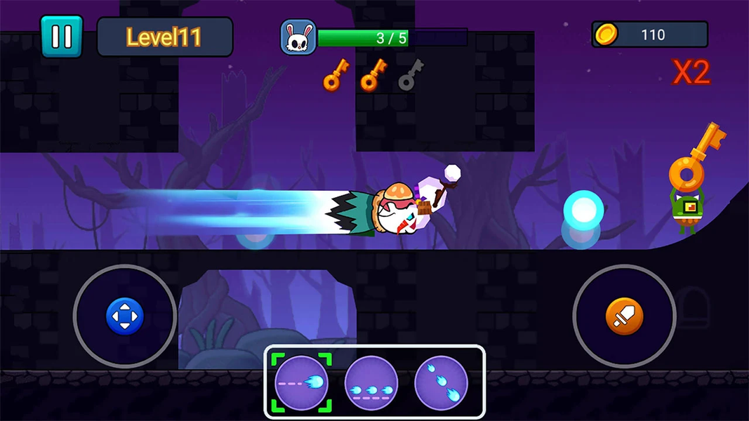 Dark Cave-Hero Trials - Gameplay image of android game