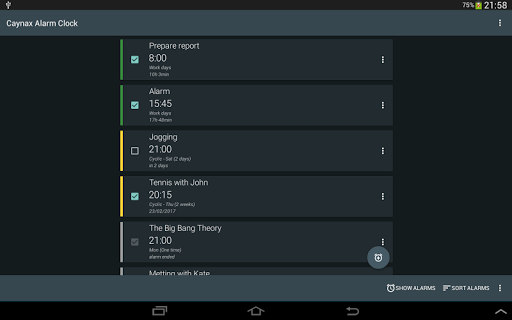 Alarm clock + calendar + tasks - عکس برنامه موبایلی اندروید