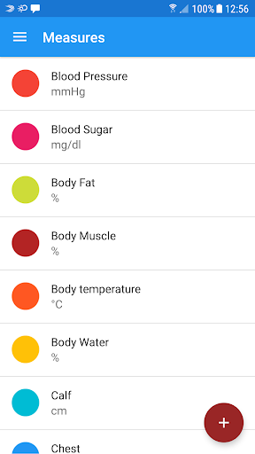 Body measurements - weight, BM - Image screenshot of android app