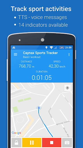 Caynax - Running & Cycling GPS - Image screenshot of android app