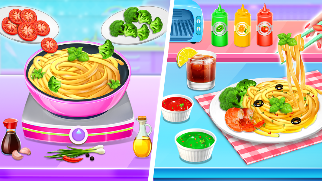 Make Pasta Food Kitchen Games - عکس برنامه موبایلی اندروید