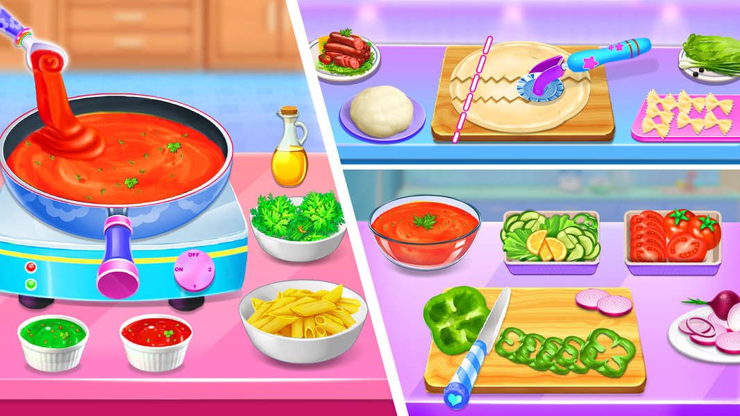Make Pasta Food Kitchen Games - عکس برنامه موبایلی اندروید