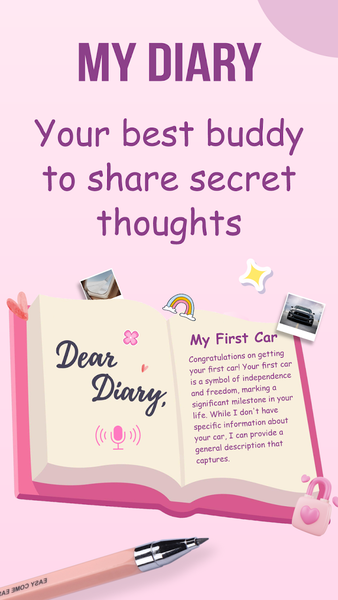 My Diary - Diary With Lock - عکس برنامه موبایلی اندروید