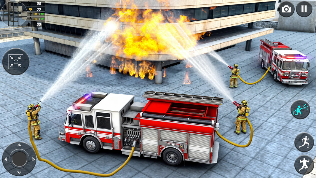 Fire Truck Sim Rescue Games 3D - Gameplay image of android game