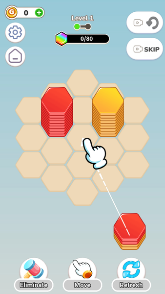 Hexa Realm - Color Sorting - Gameplay image of android game