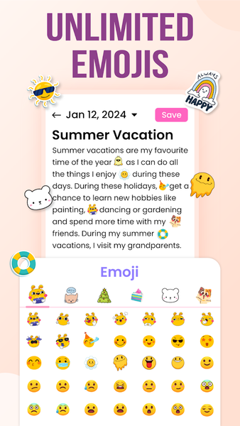My diary with lock & Journal - عکس برنامه موبایلی اندروید