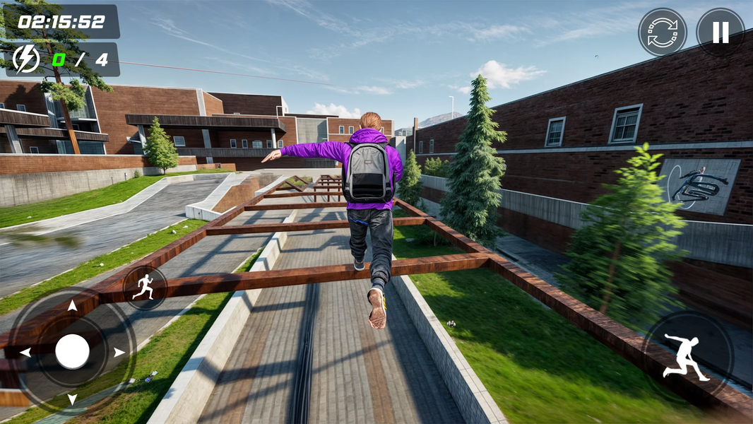 Going Up Rooftop Parkour Games - Gameplay image of android game