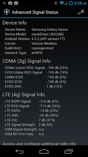 Advanced Signal Status - Image screenshot of android app