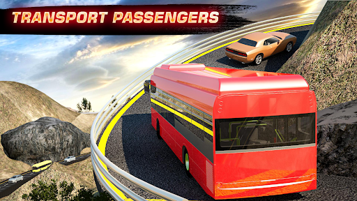 Mountain Road Bus Diving Game - Gameplay image of android game