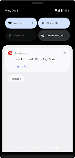 Smoking Log - Stop Smoking - Image screenshot of android app
