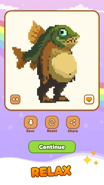 Pixel Coloring : Idiot Meme - Gameplay image of android game