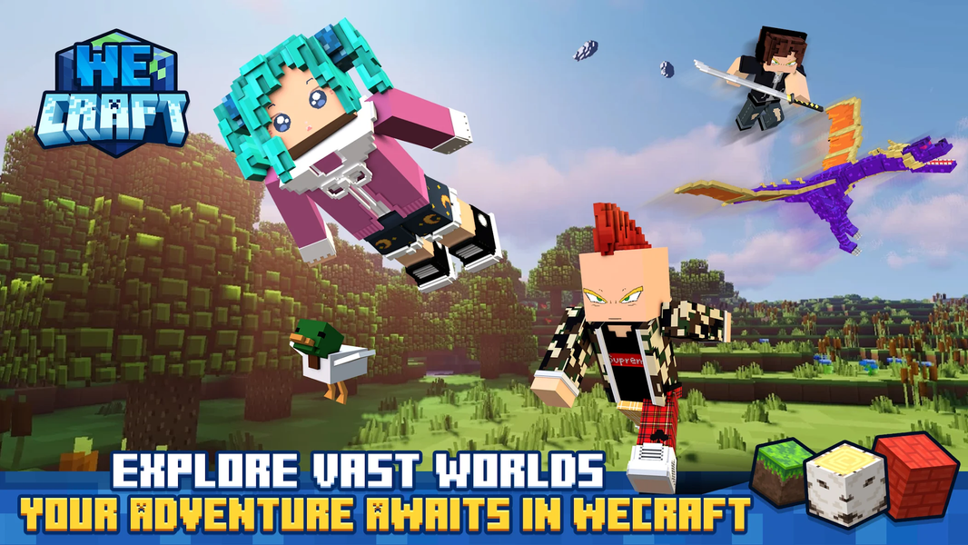 WeCraft Worlds - عکس بازی موبایلی اندروید