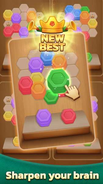 Wood Hexa Puzzle - Gameplay image of android game