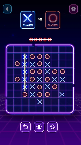 Tic Tac Toe Glow: ۲ Player XO - عکس بازی موبایلی اندروید