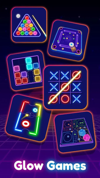 Tic Tac Toe Glow: ۲ Player XO - عکس بازی موبایلی اندروید