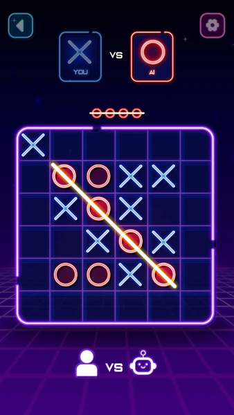 Tic Tac Toe Glow: ۲ Player XO - عکس بازی موبایلی اندروید