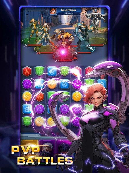 Superhero & Puzzles Match۳ RPG - عکس بازی موبایلی اندروید