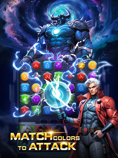Superhero & Puzzles Match۳ RPG - عکس بازی موبایلی اندروید