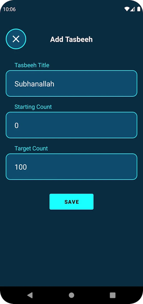 Tasbeeh Tracker - Image screenshot of android app