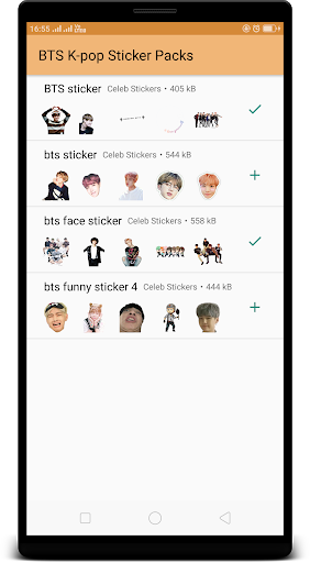 BTS K-pop WAStickerApps : Stickers for Whatsapp - Image screenshot of android app