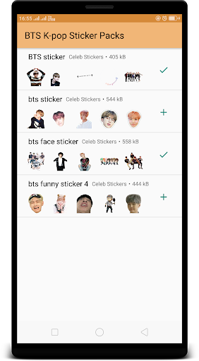 BTS K-pop WAStickerApps : Stickers for Whatsapp - عکس برنامه موبایلی اندروید