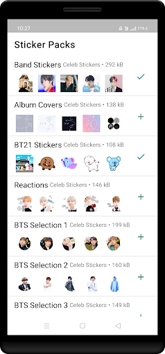 BTS Stickers for Whatsapp - Image screenshot of android app