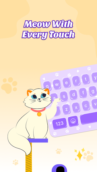 Cat Keyboard - Cute Kitty Skin - عکس برنامه موبایلی اندروید