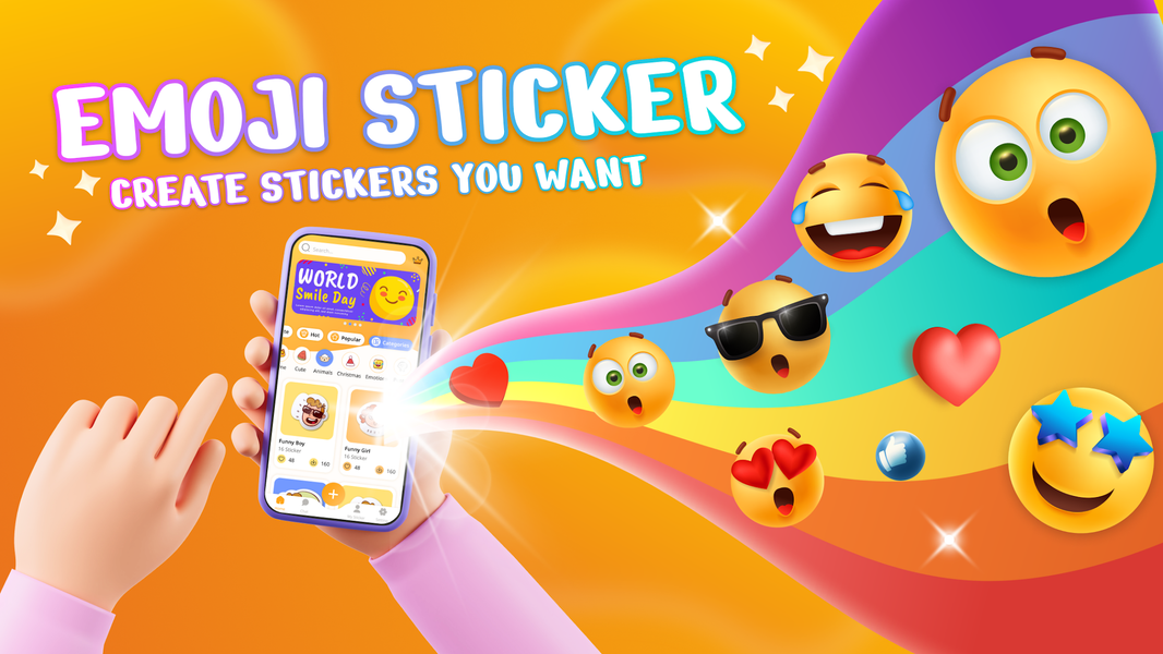 Emoji Maker - WaSticker Memes - عکس برنامه موبایلی اندروید