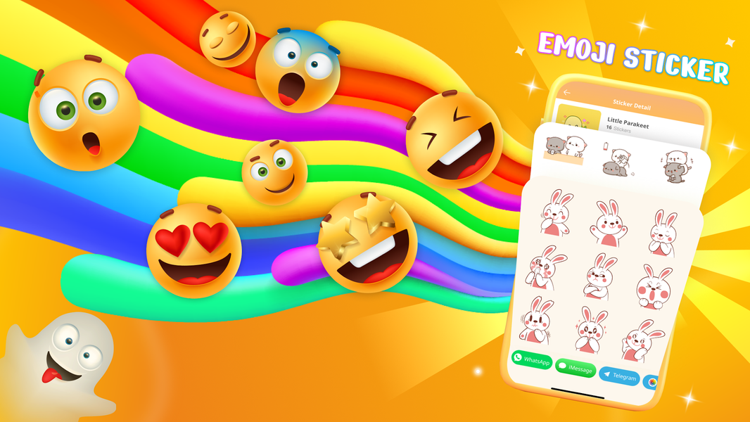 Emoji Maker - WaSticker Memes - عکس برنامه موبایلی اندروید