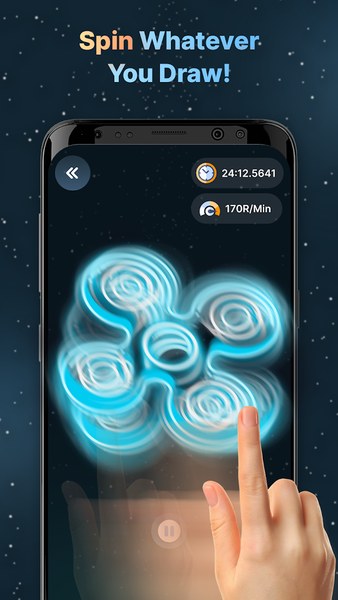 Finger Spinner: Neon Glow Art - Image screenshot of android app