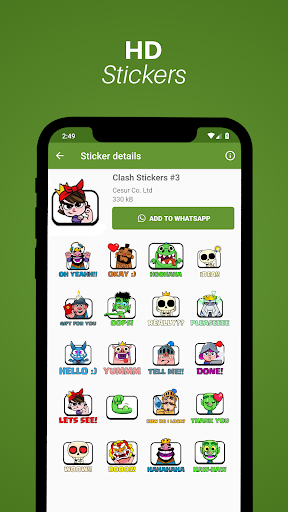 Clash Emote Sticker for WhatsApp - Royale Stickers - Image screenshot of android app