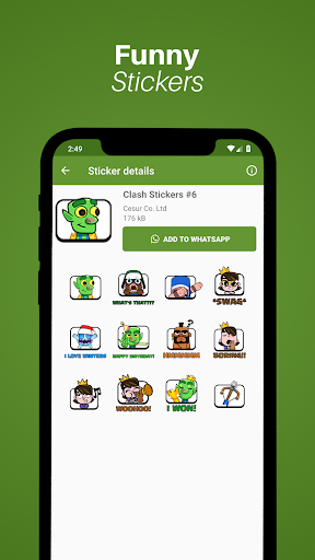 Clash Emote Sticker for WhatsApp - Royale Stickers - Image screenshot of android app